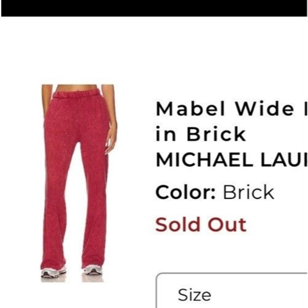 Michael Lauren Mabel Brick Red Pants- Medium Wide Leg Ab - Picture 1 of 5